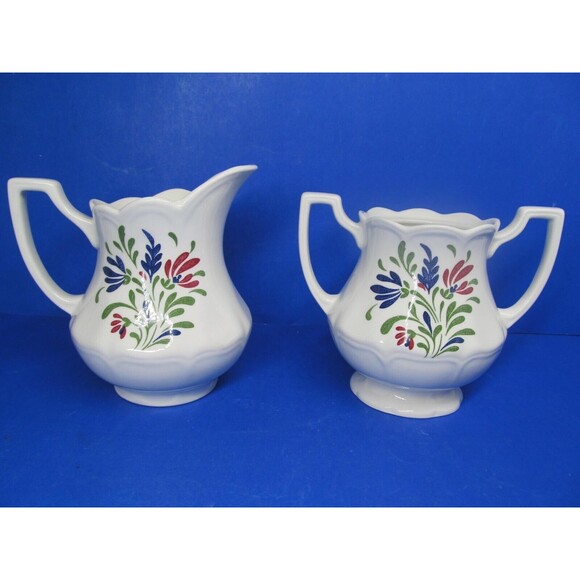 Johnson Brothers Provincial Scalloped Edge Creamer And Sugar Dish Without Lid EC - Picture 10 of 10